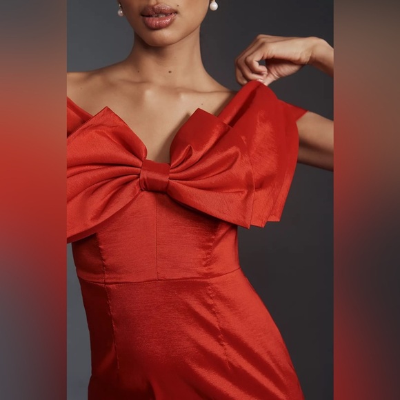 NWT! Anthropologie Red Bardot Mini Bow Dress - Multiple Sizes☁️ - Picture 4 of 9